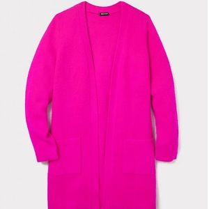 TORRID | HOT PINK KNIT OPEN FRONT CARDIGAN | PLUS SIZE